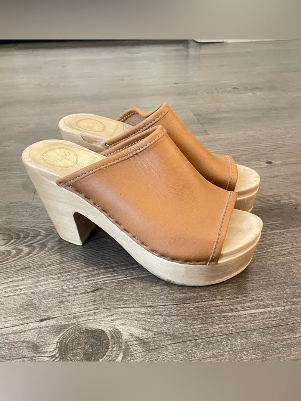 No.6 Open Toe platform clog 37/ US 7